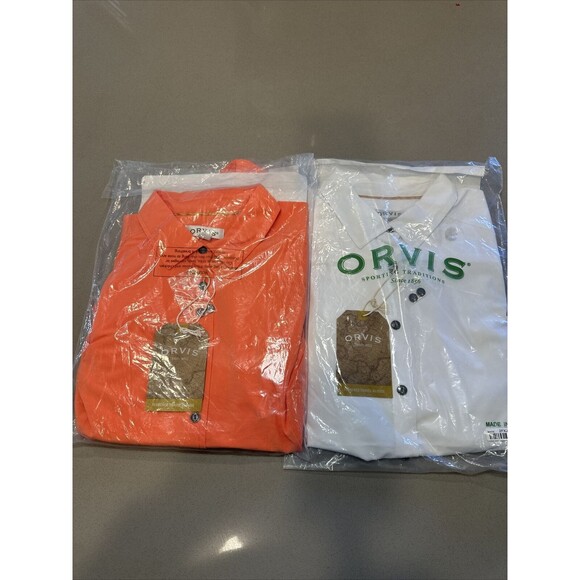 *Orvis Top Womens Med Travel Blouse Button Up Collared Long Sleeve Work Career - Picture 1 of 2